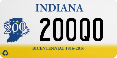 IN license plate 200QO