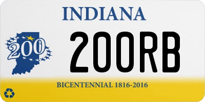 IN license plate 200RB