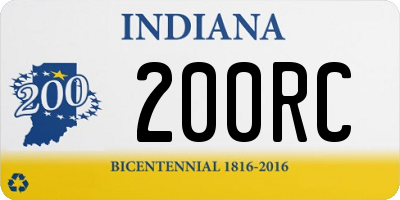 IN license plate 200RC