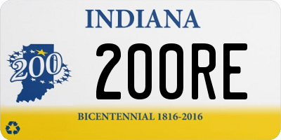 IN license plate 200RE