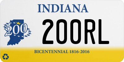 IN license plate 200RL