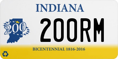 IN license plate 200RM