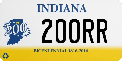 IN license plate 200RR