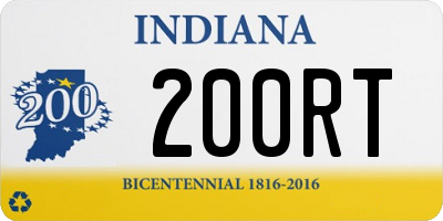 IN license plate 200RT