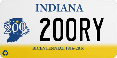 IN license plate 200RY