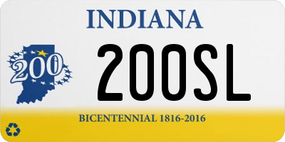 IN license plate 200SL