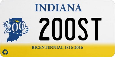 IN license plate 200ST