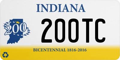 IN license plate 200TC