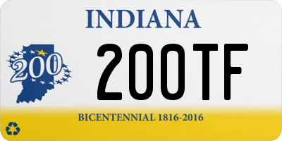 IN license plate 200TF