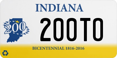 IN license plate 200TO