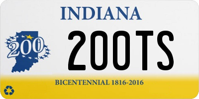 IN license plate 200TS