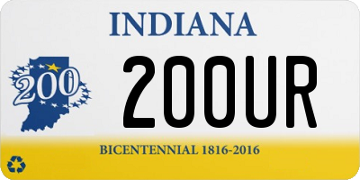 IN license plate 200UR