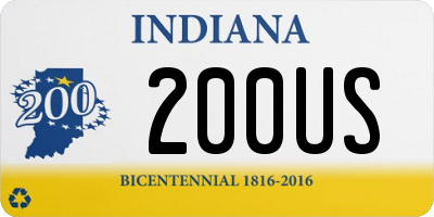 IN license plate 200US