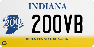 IN license plate 200VB