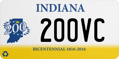 IN license plate 200VC