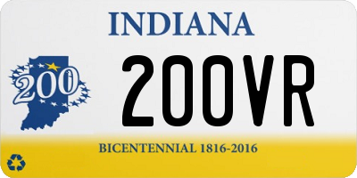 IN license plate 200VR