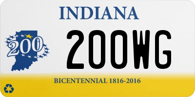 IN license plate 200WG