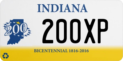 IN license plate 200XP