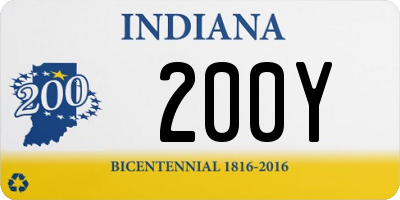 IN license plate 200Y