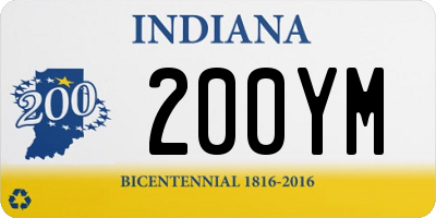 IN license plate 200YM