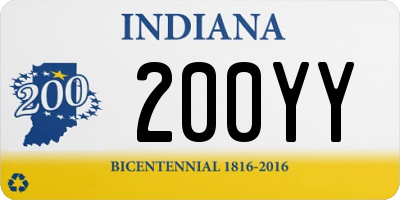 IN license plate 200YY