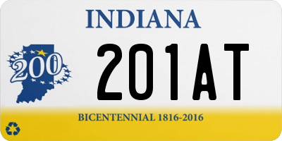 IN license plate 201AT