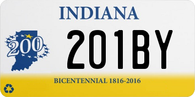 IN license plate 201BY
