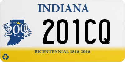 IN license plate 201CQ