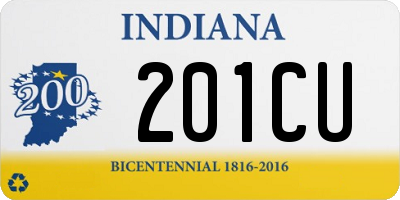 IN license plate 201CU