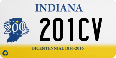 IN license plate 201CV