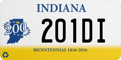 IN license plate 201DI