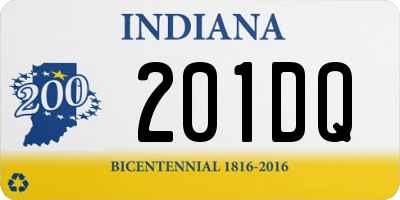 IN license plate 201DQ