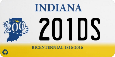 IN license plate 201DS