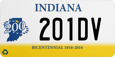 IN license plate 201DV