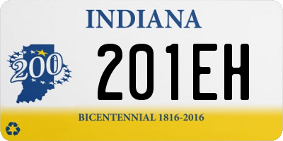 IN license plate 201EH