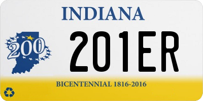 IN license plate 201ER