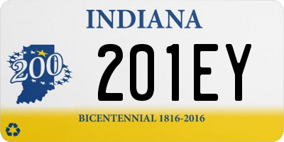 IN license plate 201EY