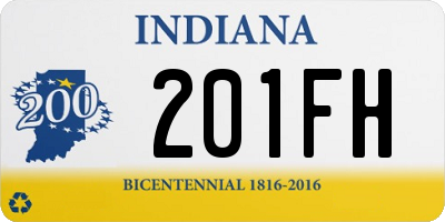 IN license plate 201FH