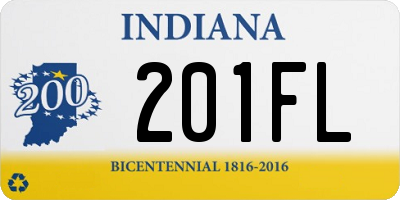 IN license plate 201FL