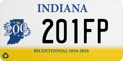 IN license plate 201FP