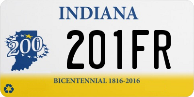 IN license plate 201FR