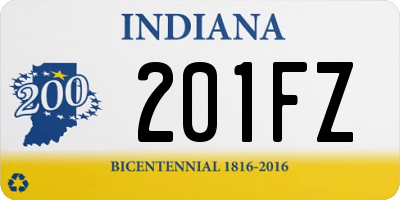 IN license plate 201FZ