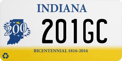 IN license plate 201GC