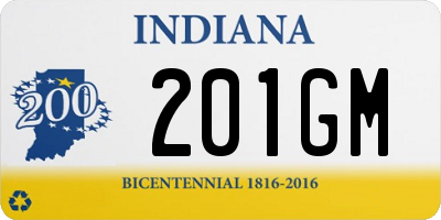 IN license plate 201GM