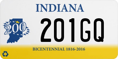 IN license plate 201GQ