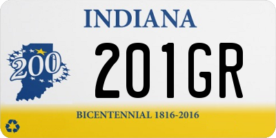 IN license plate 201GR