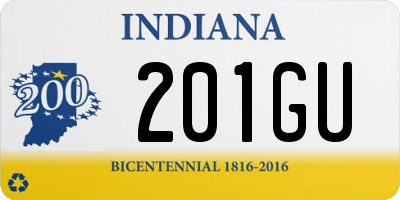 IN license plate 201GU