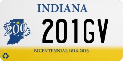 IN license plate 201GV