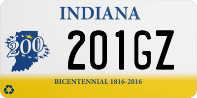 IN license plate 201GZ