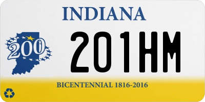 IN license plate 201HM